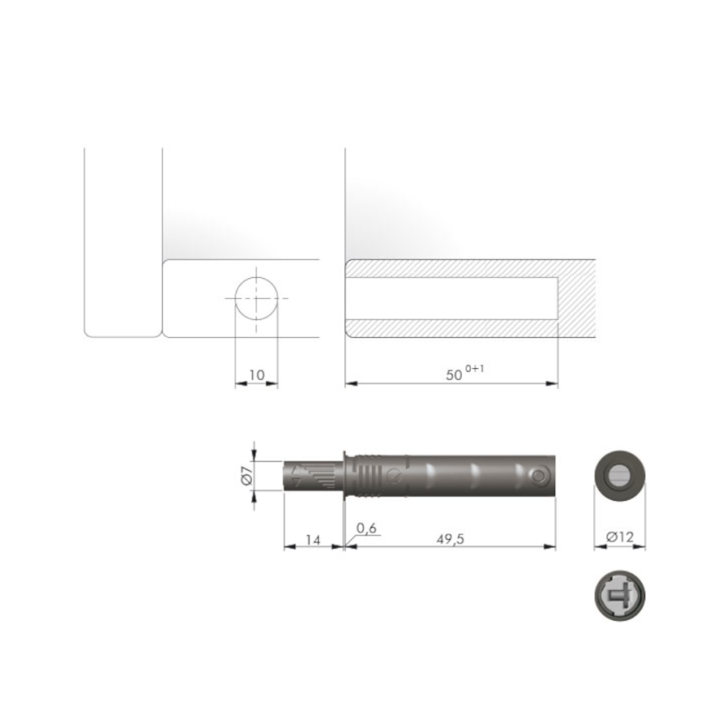 Italiana Tip-On krótki – krótki mechanizm Tip-On do frontów meblowych.