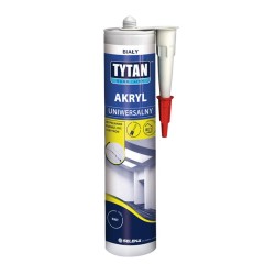 Tytan Akryl uniwersalny 280ml, biały – tubka kleju akrylowego w kolorze białym.